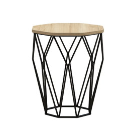 Hanah Home Sofya Mesa Auxiliar Roble y Negro